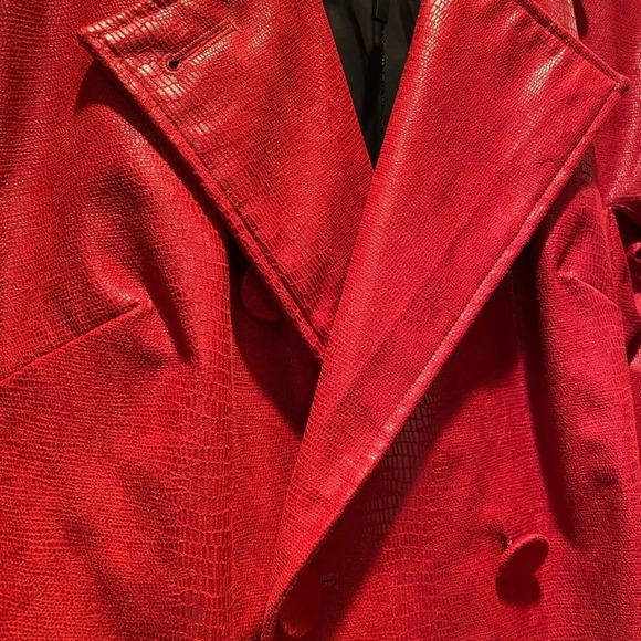 LE TRENCH Red Trench Coat NWT - Picture 9 of 11